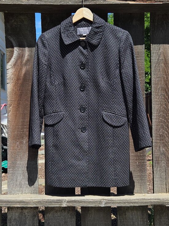Ann Taylor Jackets & Blazers - Ann Taylor dotted car coat size small petite 5P